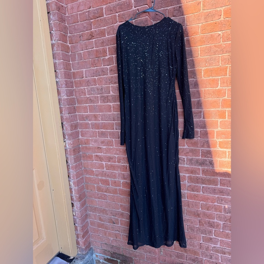 Amazon Black Sparkle Long Sleeve Dress